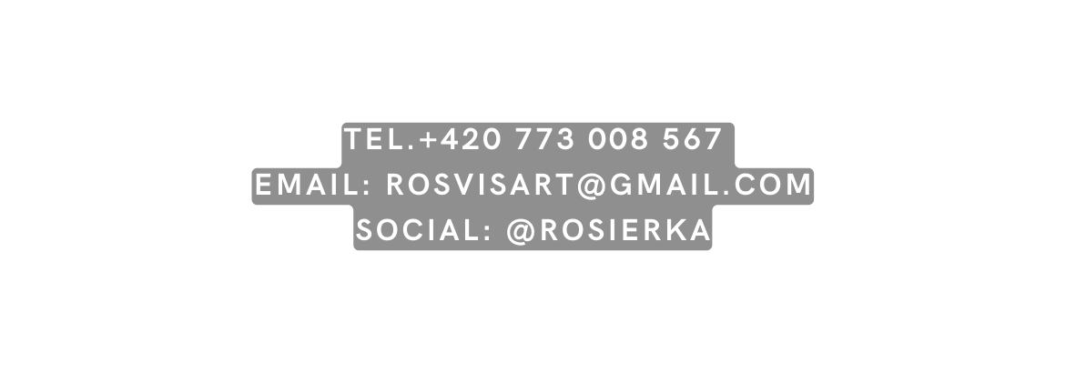 Tel 420 773 008 567 Email rosvisart gmail com Social rosierka